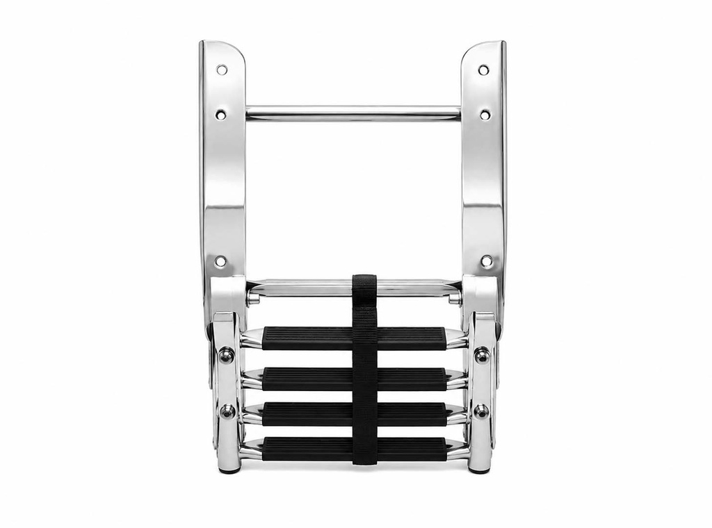 SS TELESCOPING LADDER WITH WIDER SPRING 4 STEP 316
